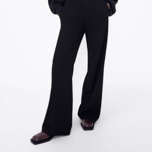 Zara wide leg trousers black